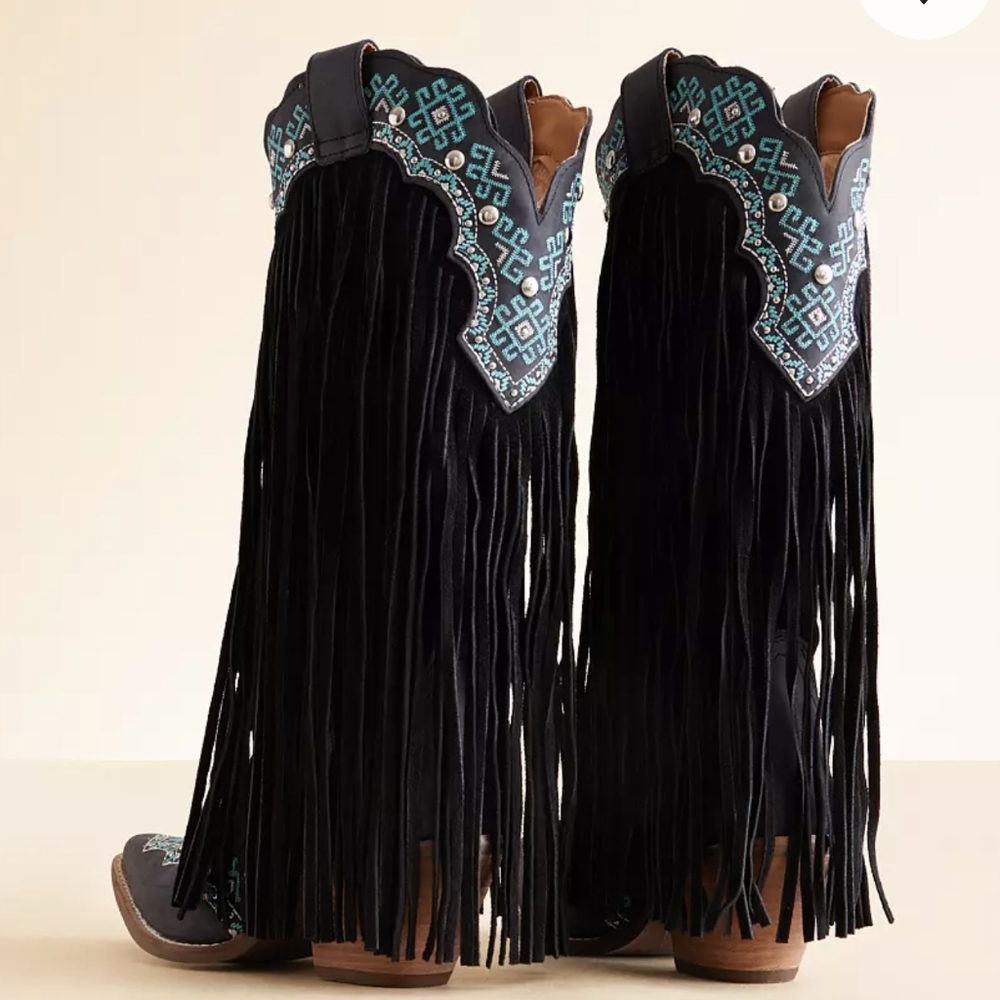 Dingo Tequila Sunrise Fringe Western Leather Boot - Picture 7 of 13